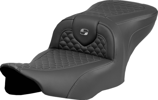 Asiento Dragon Scale Stitch RoadSofa™ - Asiento Roadsofa™ - Dragon Scale Stitch - Punto gris oscuro - sin respaldo - FLTR/FLHX '23-'24