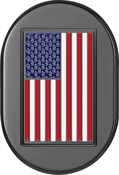 Cubierta de antena - Cubierta de antena - Guardabarros trasero izquierdo - Bandera estadounidense - Negro