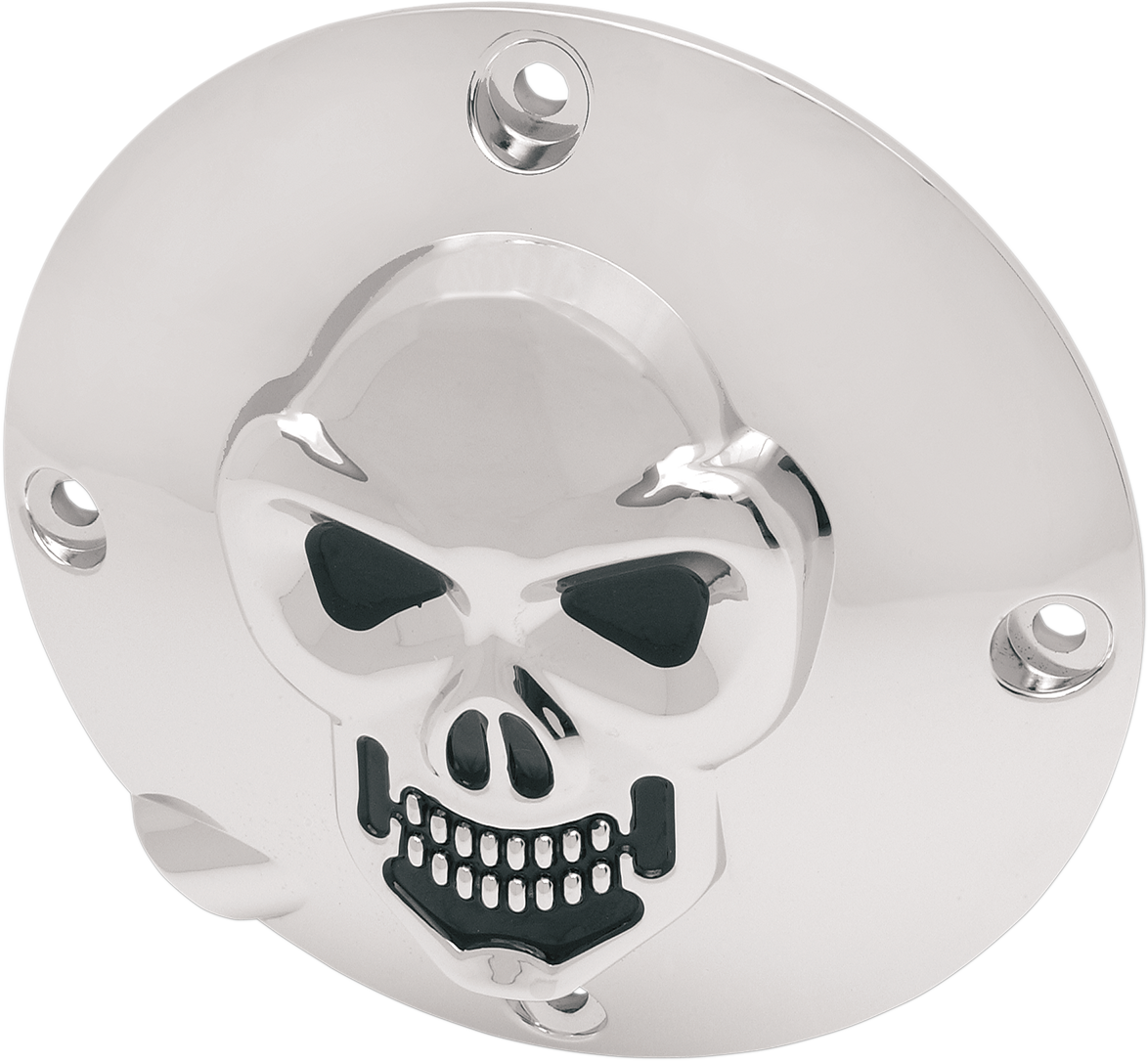 Cubierta Derby de calavera cromada en 3D