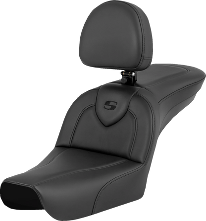 Asiento RoadSofa™ - RoadSofa™ - Negro - con respaldo para el conductor - FXDWG '04-'05
