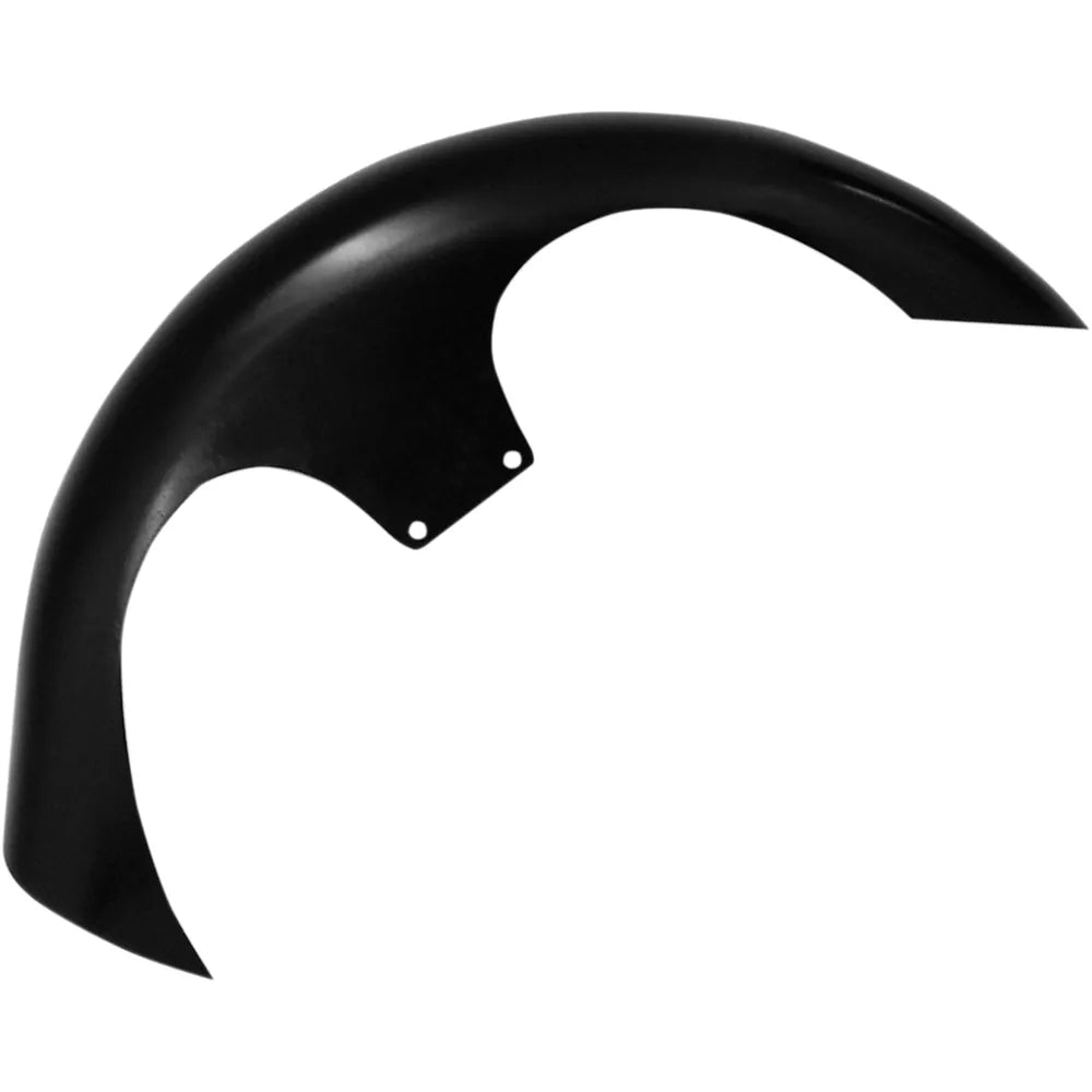 Guardabarros delanteros serie Tire Hugger para tocadores - Kit de guardabarros delantero con vástago - Para marcos inclinados - Negro - Acero - 26"