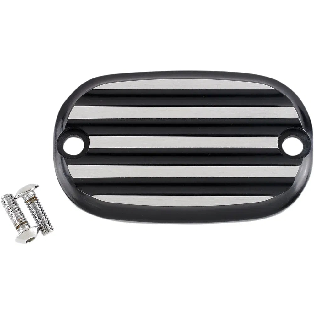 Master Cylinder Cover - Finned - Black/Silver