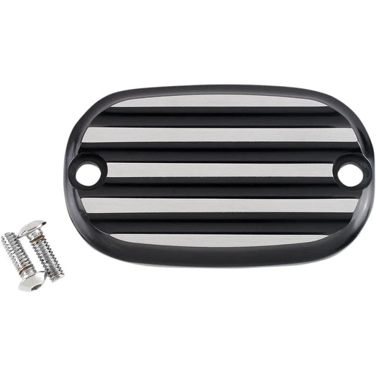 Master Cylinder Cover - Finned - Black/Silver