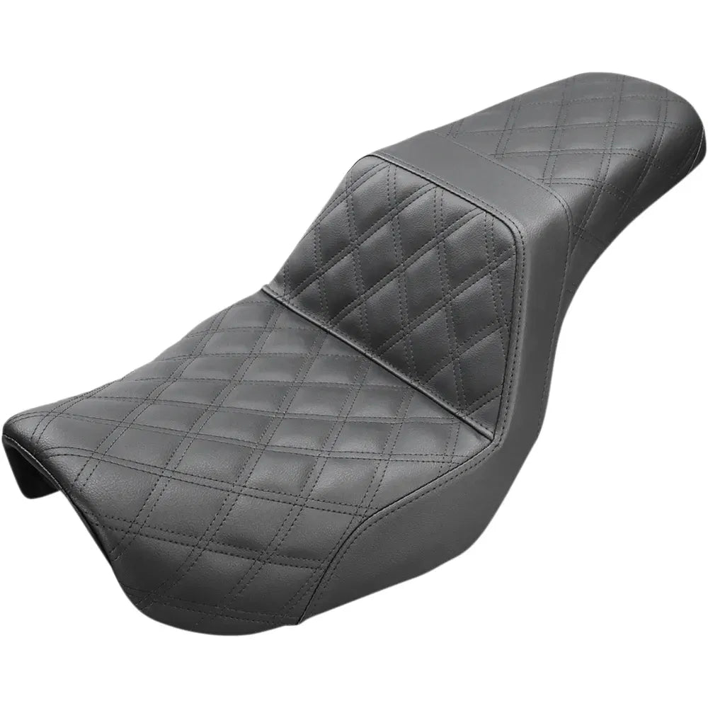 Step Up Seat - Lattice Stitched - Black - Dyna