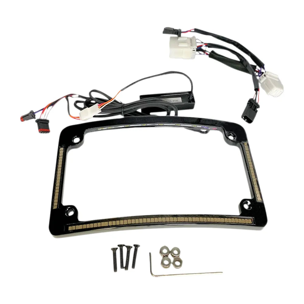 All in One License Plate Frame - Black