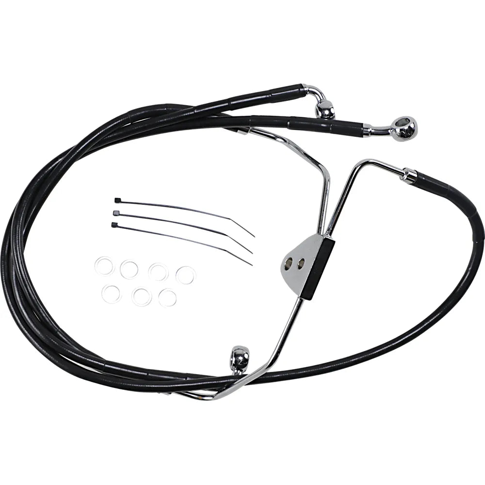 Brake Line - Front - Black - +8"