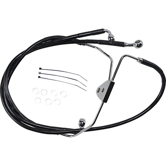Brake Line - Front - Black - +8"