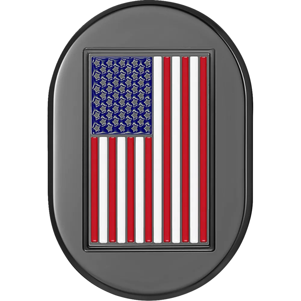 Cubierta de antena - Cubierta de antena - Guardabarros trasero izquierdo - Bandera estadounidense - Negro