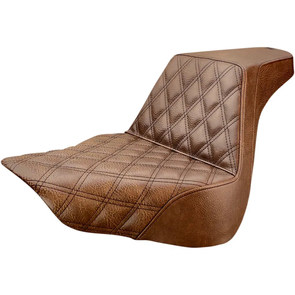 Step Up Seat - Driver's Lattice Stitched - Brown099