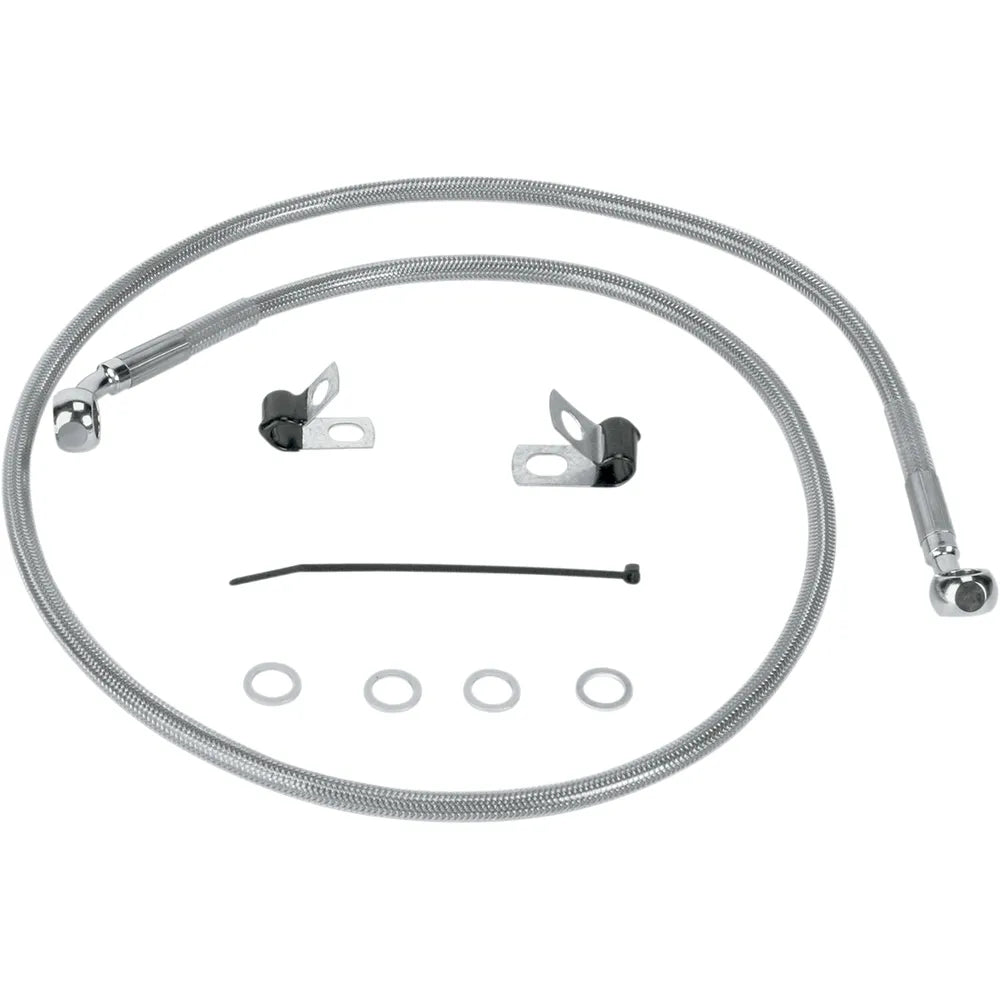 Front Brake Line XL-C 04-13 Clear-Coated Stainless Steel