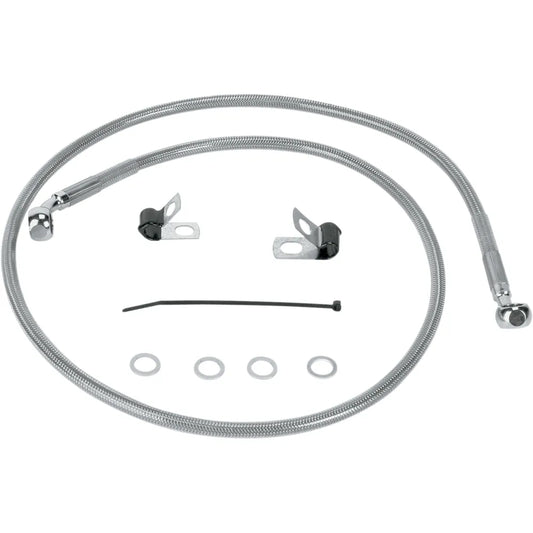 Front Brake Line XL-C 04-13 Clear-Coated Stainless Steel