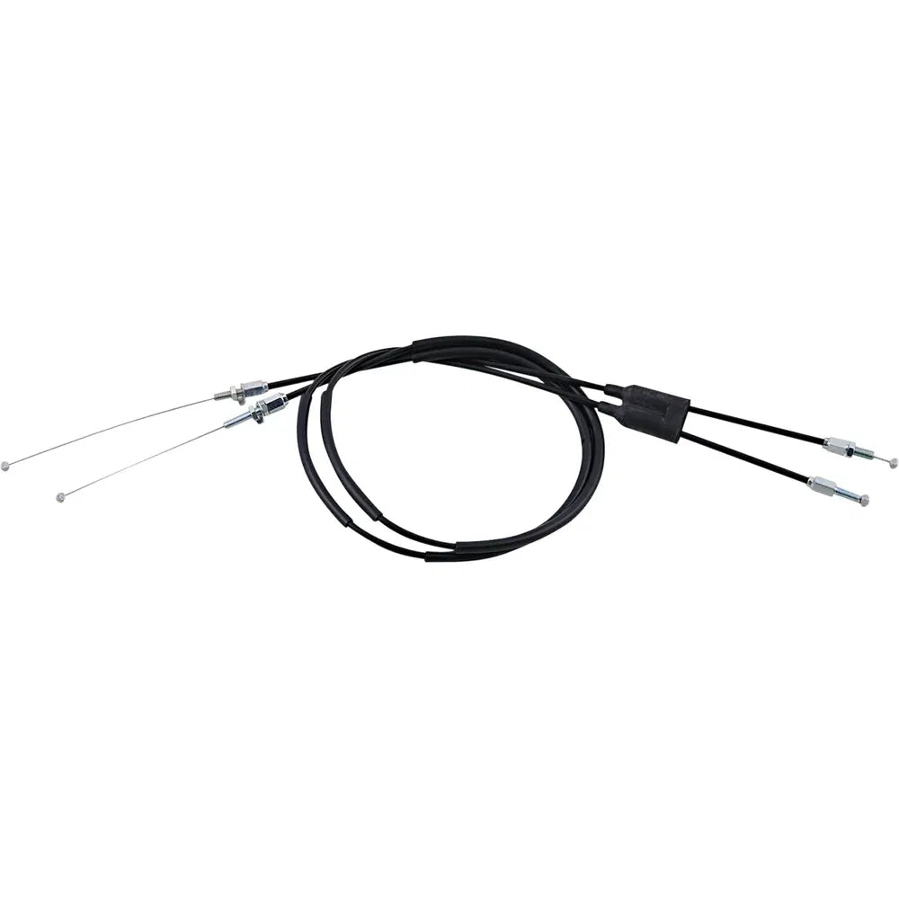 Cable del acelerador de vinilo negro.