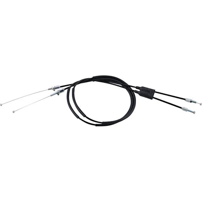 Cable del acelerador de vinilo negro.