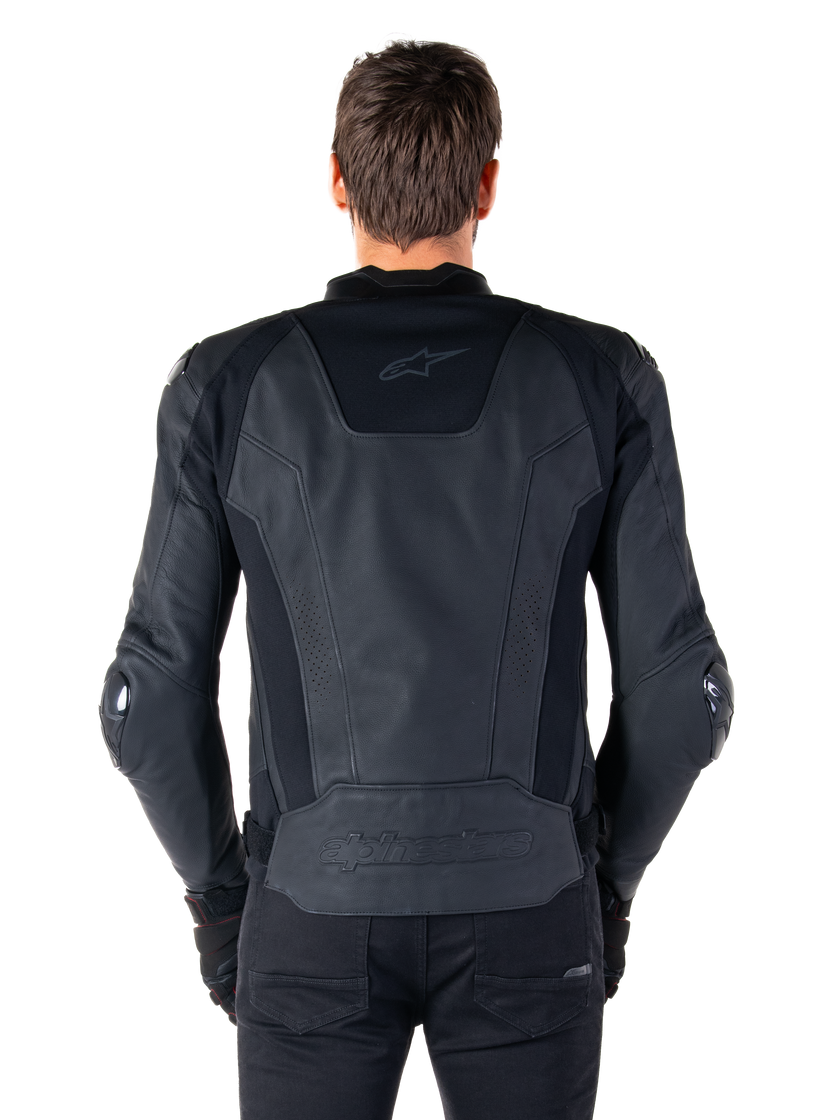 Chamarra de piel Alpinestars Missile V3 - Negro/Negro