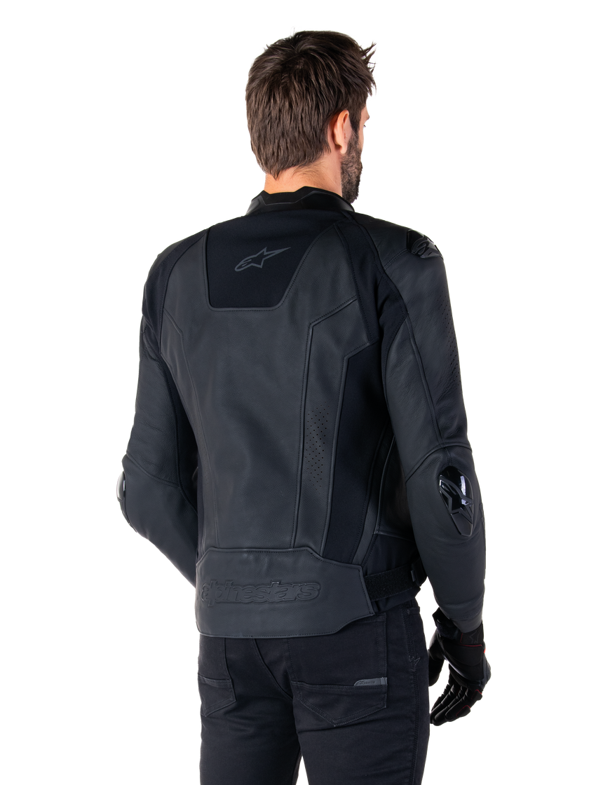 Chamarra de piel Alpinestars Missile V3 - Negro/Negro