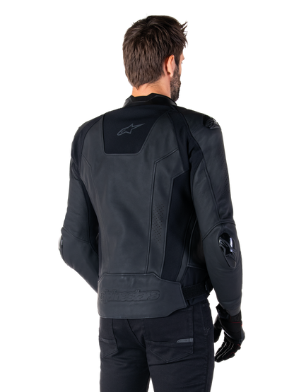 Chamarra de piel Alpinestars Missile V3 - Negro/Negro