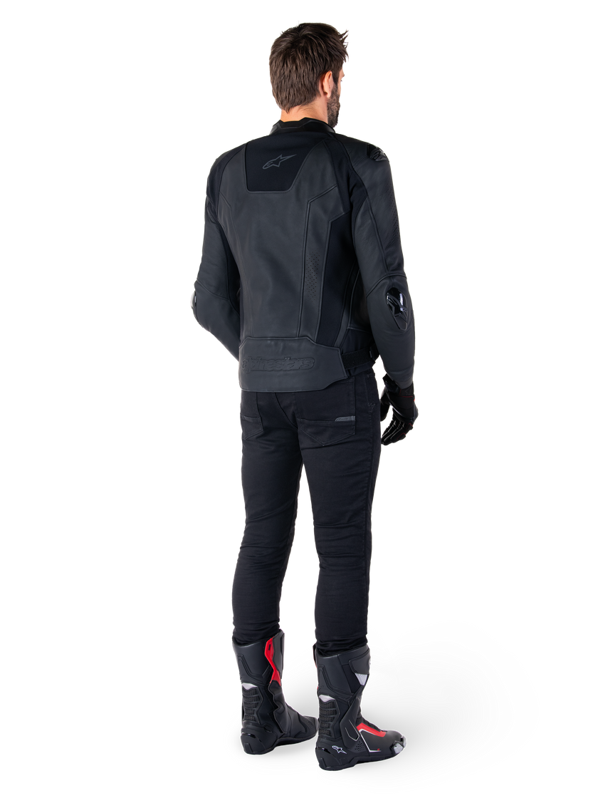 Chamarra de piel Alpinestars Missile V3 - Negro/Negro
