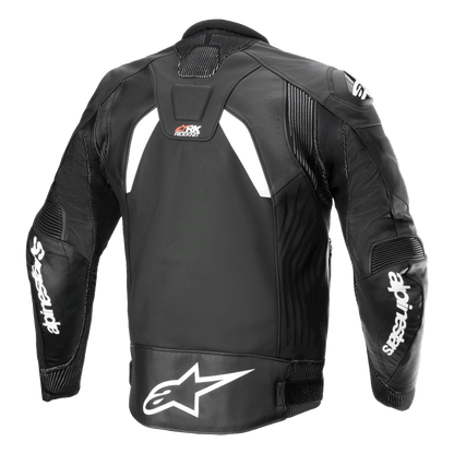 Chamarra de piel Alpinestars GP Plus R v4 Rideknit - negra/blanco