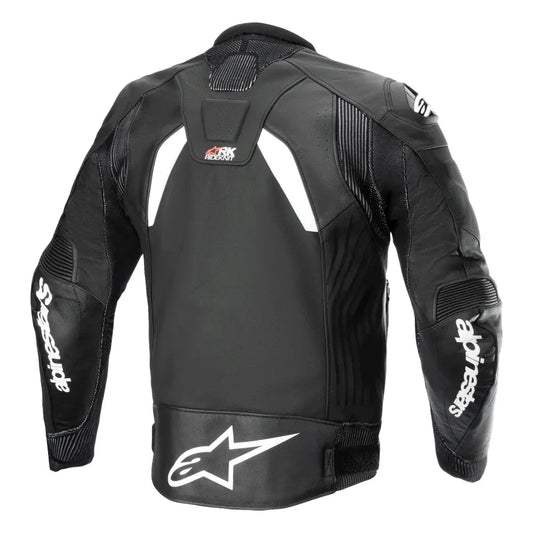 Chamarra de piel Alpinestars GP Plus R v4 Rideknit - negra/blanco