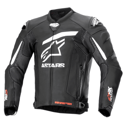 Chamarra de piel Alpinestars GP Plus R v4 Rideknit - negra/blanco