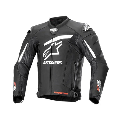 Chamarra de piel Alpinestars GP Plus R v4 Rideknit - negra/blanco