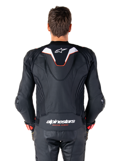Chamarra de piel Alpinestars Missile v3 Ignition - Negro/Blanco