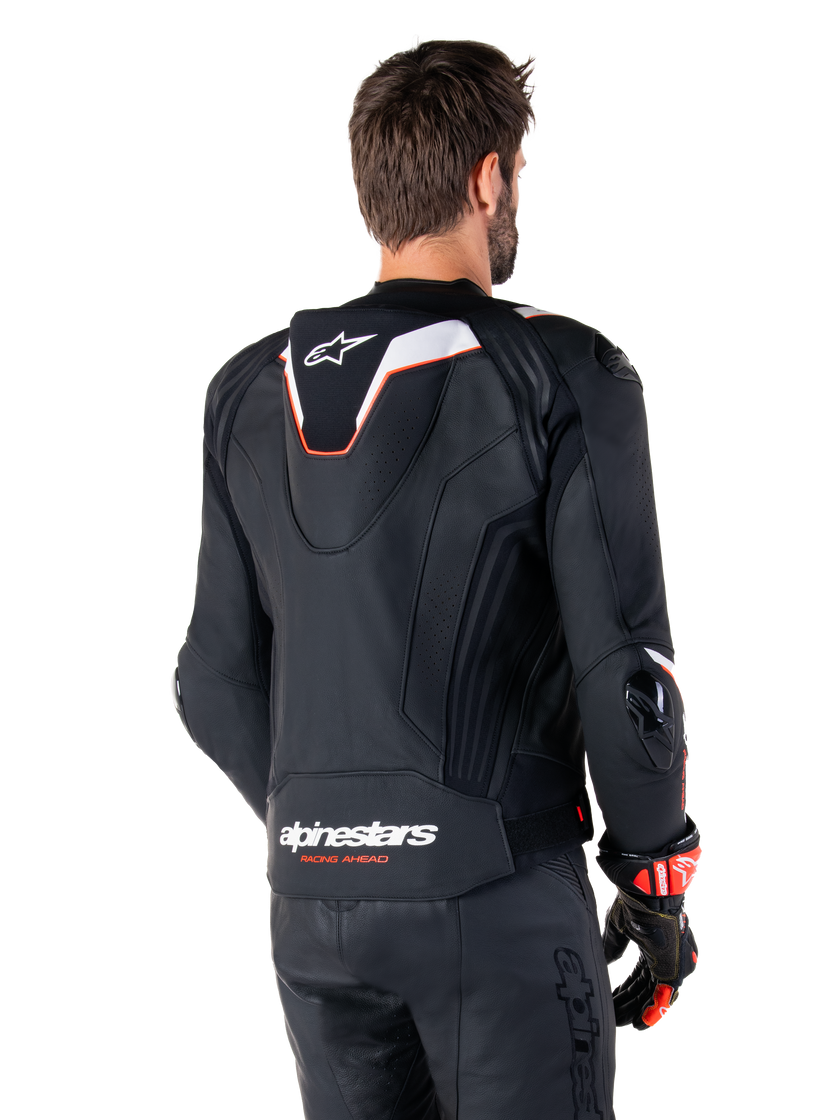 Chamarra de piel Alpinestars Missile v3 Ignition - Negro/Blanco