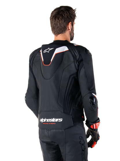 Chamarra de piel Alpinestars Missile v3 Ignition - Negro/Blanco