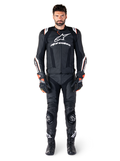 Chamarra de piel Alpinestars Missile v3 Ignition - Negro/Blanco