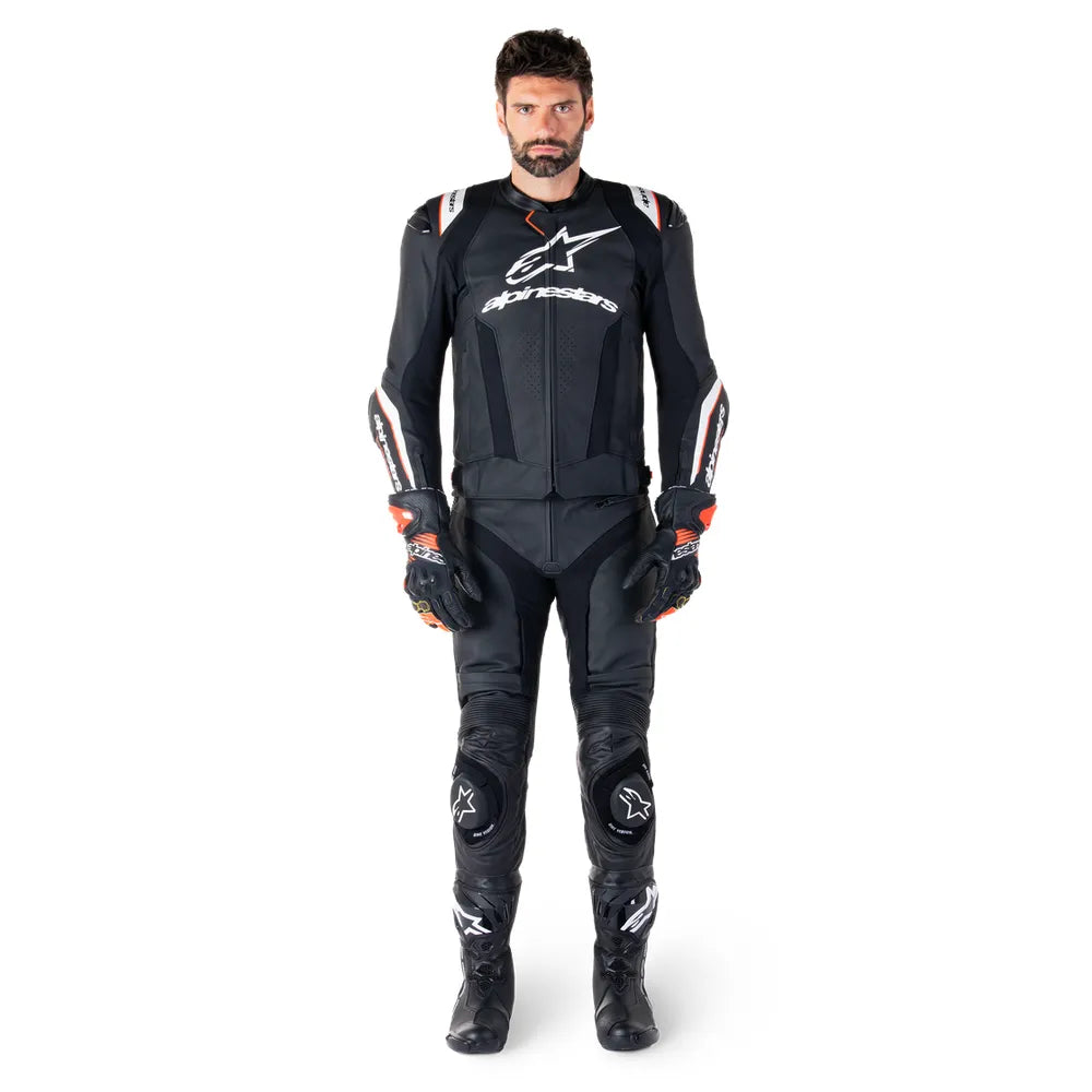 Chamarra de piel Alpinestars Missile v3 Ignition - Negro/Blanco