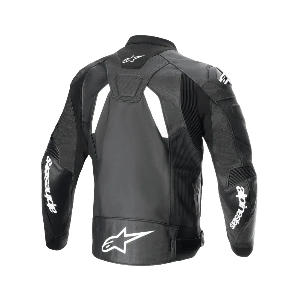 Chamarra de piel Alpinestars GP Plus R v4 Airflow - negra/blanco