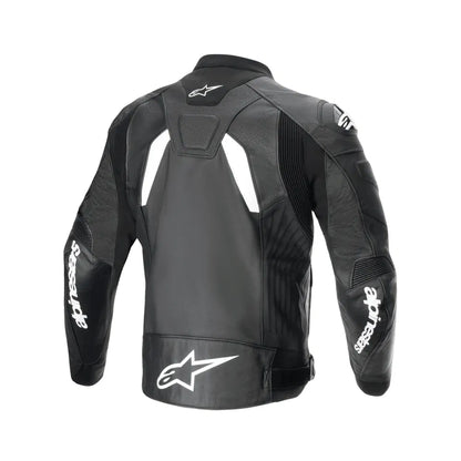 Chamarra de piel Alpinestars GP Plus R v4 Airflow - negra/blanco