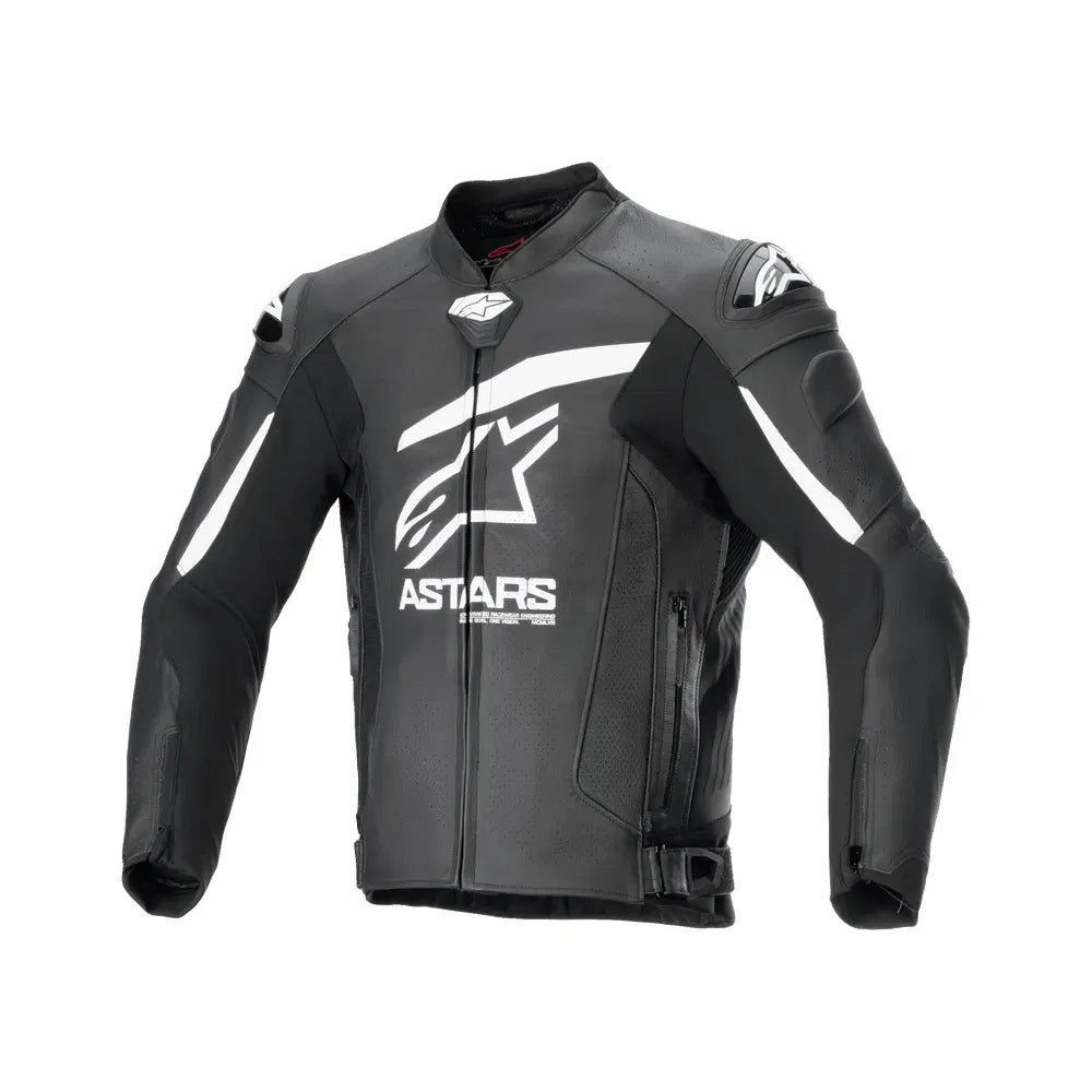 Chamarra de piel Alpinestars GP Plus R v4 Airflow - negra/blanco