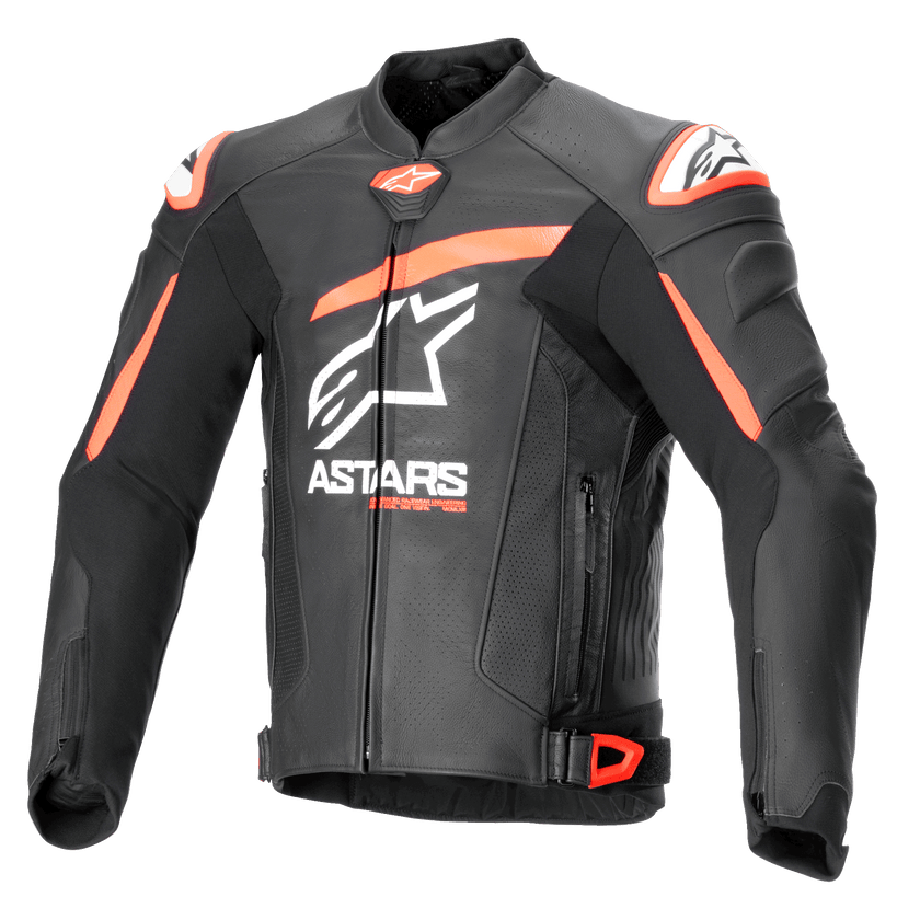 Chamarra de piel Alpinestars GP Plus R v4 Airflow - negra/rojo/blanco