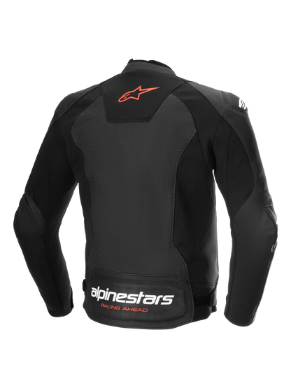 Chamarra de piel Alpinestars Faster v3 Airflow - negra/rojo