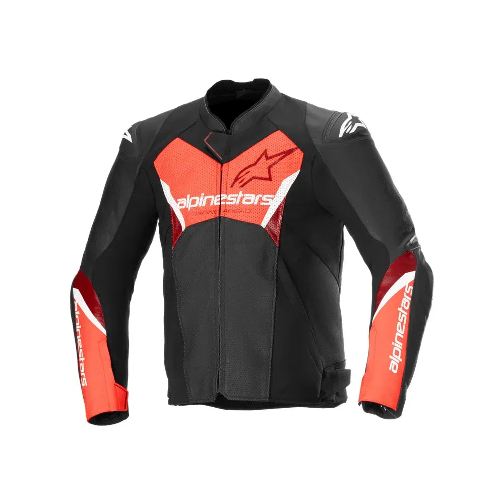 Chamarra de piel Alpinestars Faster v3 Airflow - negra/rojo