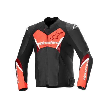 Chamarra de piel Alpinestars Faster v3 Airflow - negra/rojo