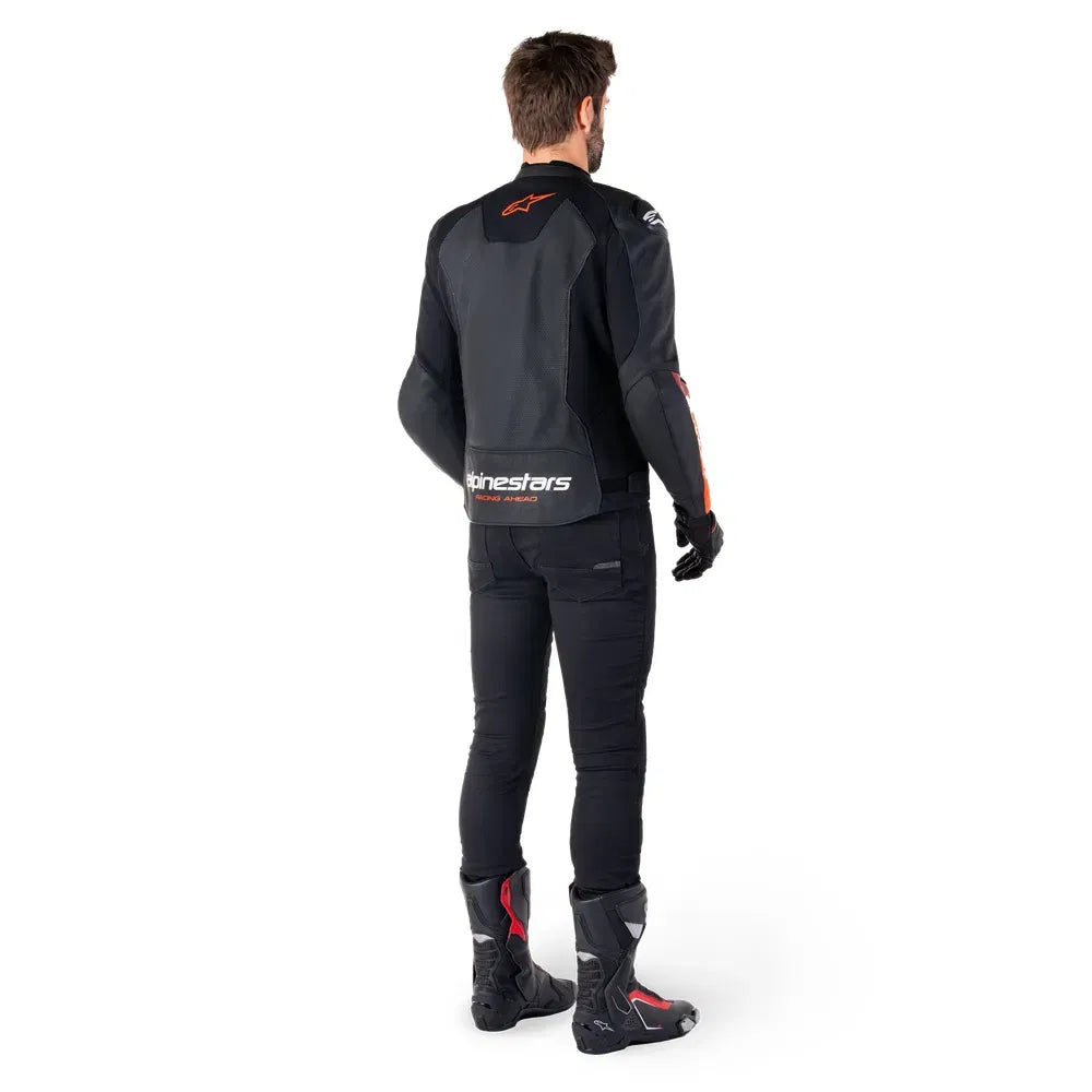 Chamarra de piel Alpinestars Faster v3 Airflow - negra/rojo