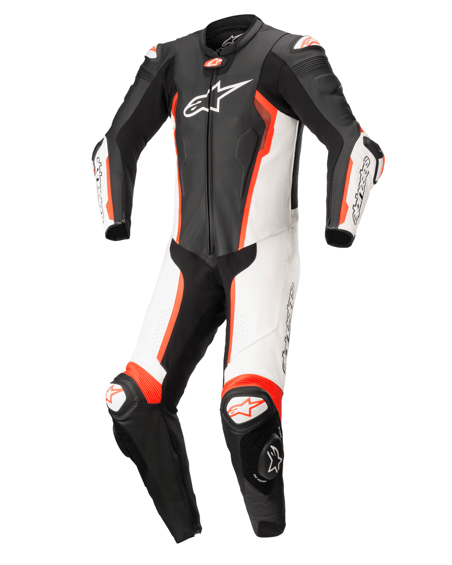 Traje de una pieza Alpinestars Missile v2 - Negro/Blanco/Rojo