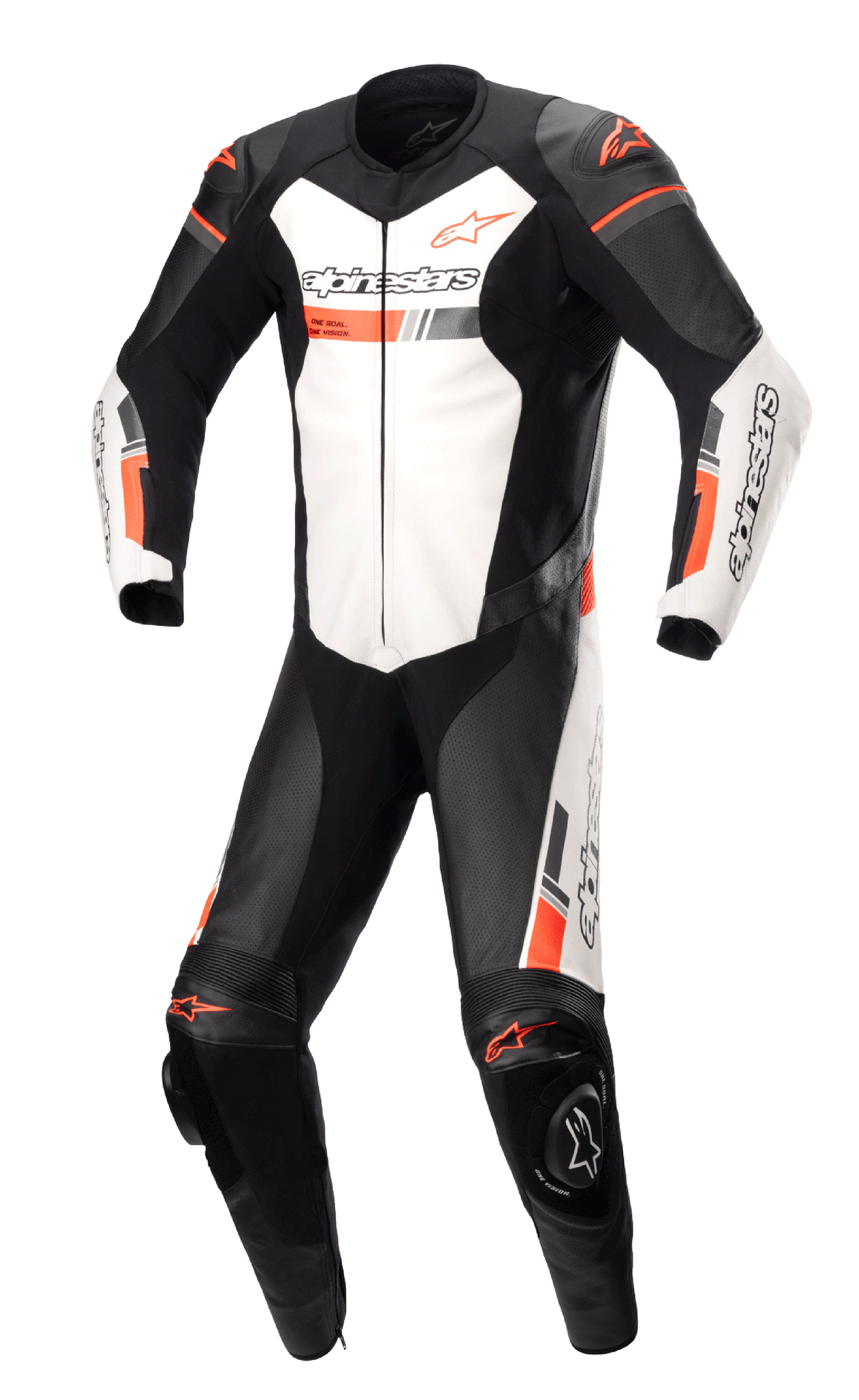 Traje de una pieza Alpinestars GP Force Chaser - Negro/Blanco/Rojo