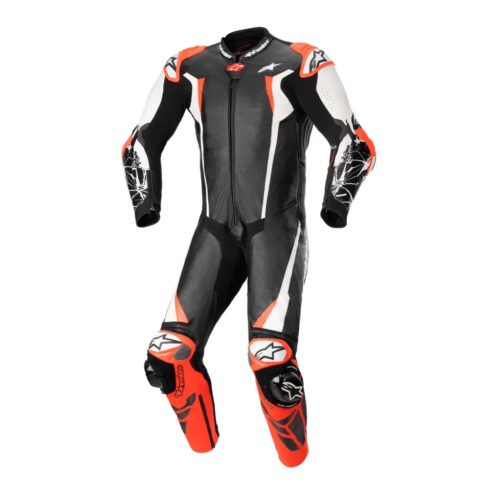 Traje de una pieza Alpinestars Racing Absolute v2 - Negro/Blanco/Rojo
