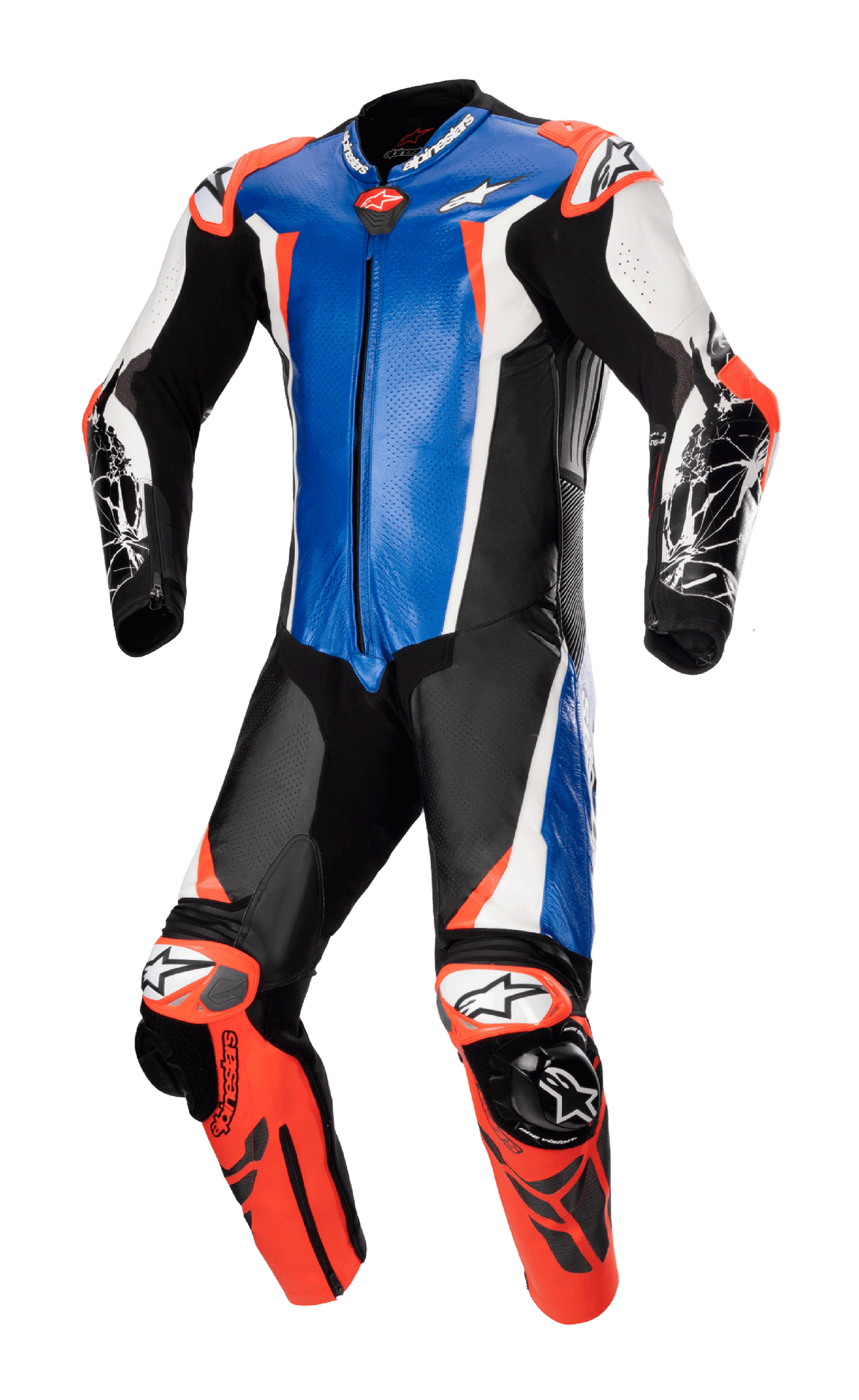 Traje de una pieza Alpinestars Racing Absolute v2 - Negro/Azul/Blanco/Rojo