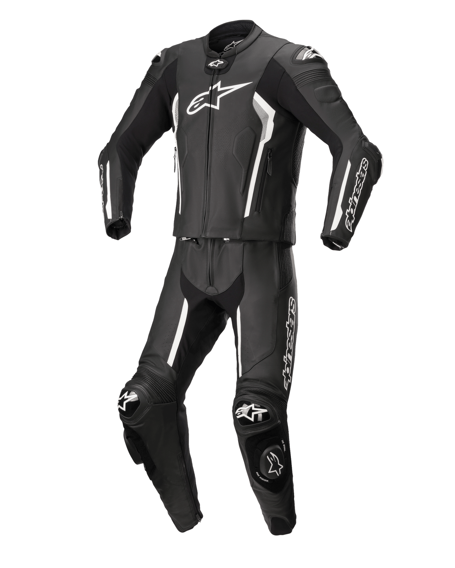 Traje Alpinestars de Dos Piezas Missile v2 - Negro/Blanco/Gris