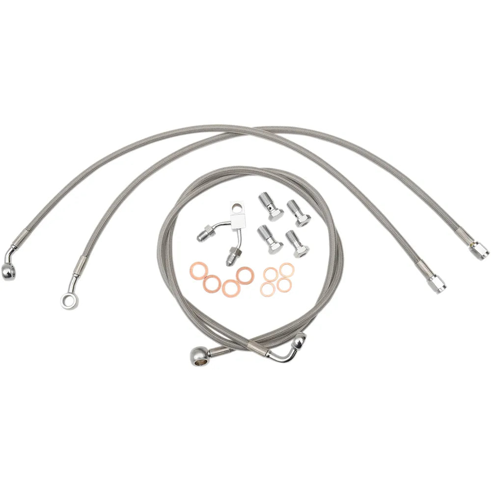 Brake Lines - 18" - 20" Ape Hanger Handlebars - Stainless Steel
