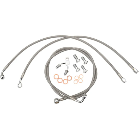 Brake Lines - 18" - 20" Ape Hanger Handlebars - Stainless Steel