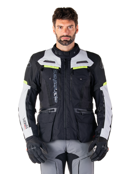 Chamarra Bogota Pro Drystar Negro oscuro/Gris hielo/Amarillo fluorescente