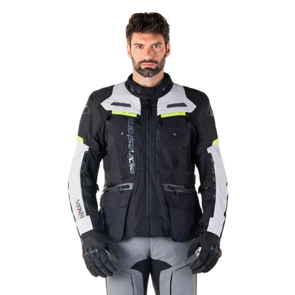 Chamarra Bogota Pro Drystar Negro oscuro/Gris hielo/Amarillo fluorescente