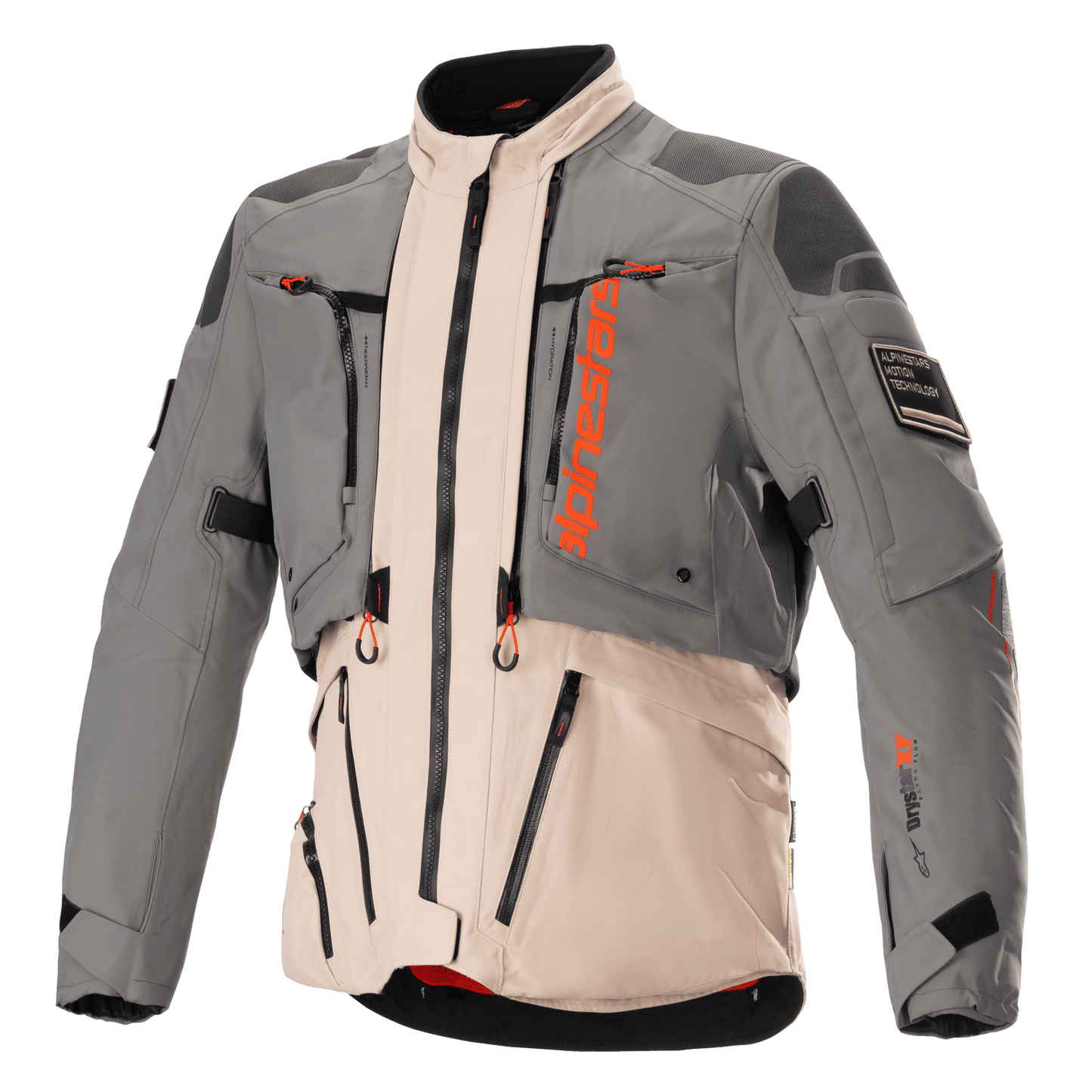 Chamarra Alpinestars AMT 10-R Drystar® XF - Gris/Arena/Naranja