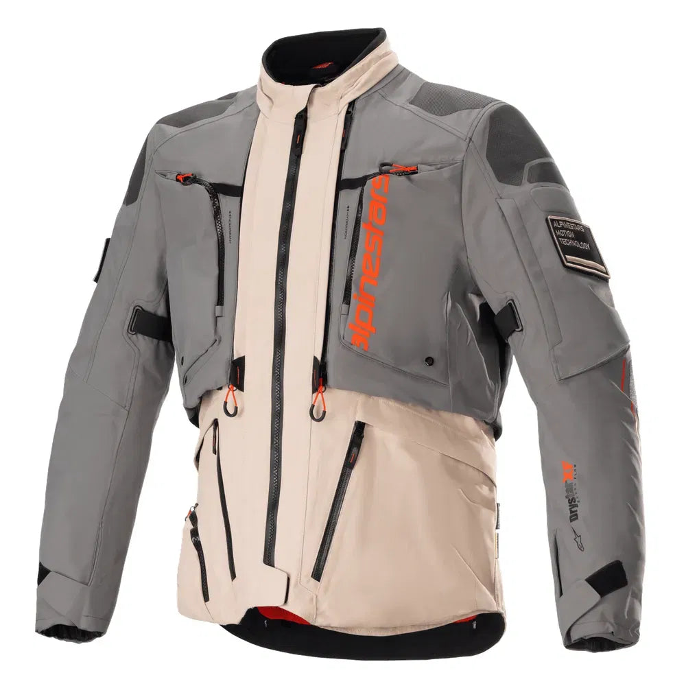 Chamarra Alpinestars AMT 10-R Drystar® XF - Gris/Arena/Naranja
