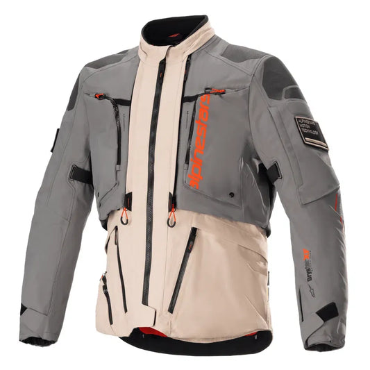 Chamarra Alpinestars AMT 10-R Drystar® XF - Gris/Arena/Naranja